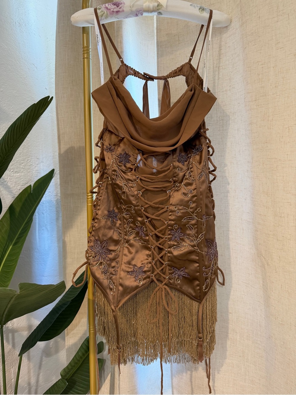 For Love and Lemons Olea Mini Dress Size medium NWT Retail $449 - Picture 7 of 15